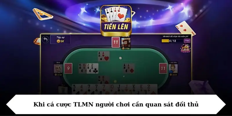 khi ca cuoc tlmn nguoi choi can quan sat doi thu Khi cá cược TLMN người chơi cần quan sát đối thủ